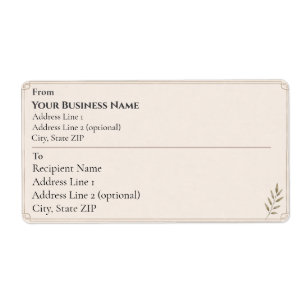 Elegante Etiqueta de Envio para Pequenas Empresas