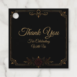 Elegante Etiqueta de Favor de Casamento Dark Gothi