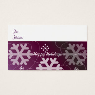 Elegante Etiqueta de Presente de Floco de Neve Rox
