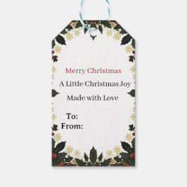 Elegante etiqueta de presente de Natal com Para e