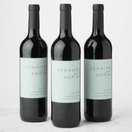 Elegante Etiqueta de Vinho Branco e Tinto Minimali