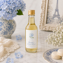 Elegante Etiqueta de Vinho para Chá de Noiva com H