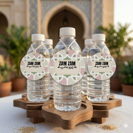 Elegante Etiqueta para Garrafa de Água Zamzam - Ar