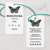Elegante Etiqueta Pendente Borboleta Monarca Preço