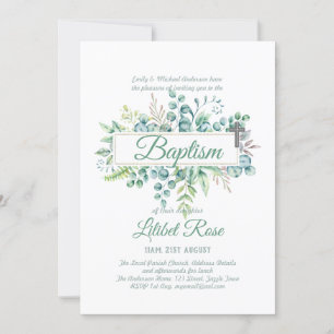 Elegante Eucalyptus Baptism Christening