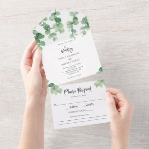 Elegante Eucalyptus Wedding Botanical Greenery Chi