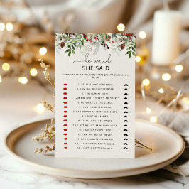 Elegante Evergreen, disse que ela disse jogo de no