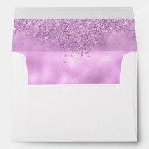 Elegante Faux Lilac Glitter e Foil Wedes
