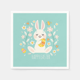 Elegante Felz pascoa Bunny | Guardanapo de Papel