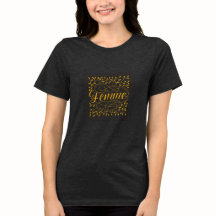 Elegante Femme Francesa Caligrafia Botânica Dourad