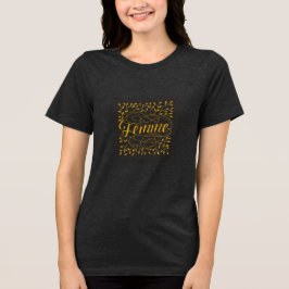 Elegante Femme Francesa Caligrafia Botânica Dourad