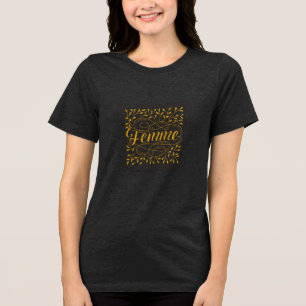 Elegante Femme Francesa Caligrafia Botânica Dourad