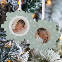 Elegante Flocos de Neve Menina Bebê Primeiro Natal