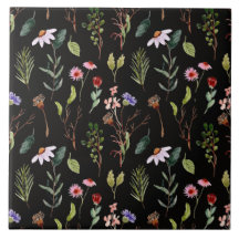 Elegante flor de água selvagem em preto, branco e 