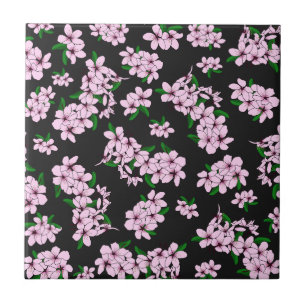 Elegante flor de cerejeira rosa em aquarela