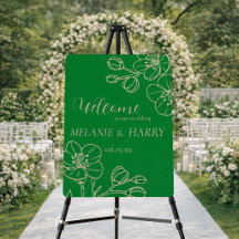 Elegante Floral Bem-Vindo Simples de Casamento