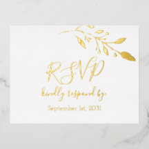 Elegante Floral Botaniqe Folha Dourada Casamento R