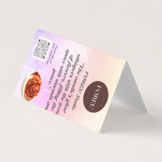 Elegante Floral Candle Cartão de visita - FOREU St