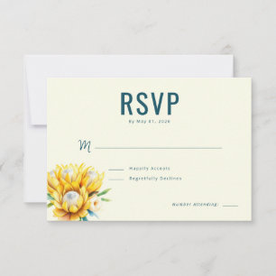 Elegante Floral Creme RSVP