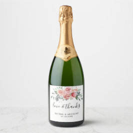 Elegante Floral de Amor e Agradecimento Casamento