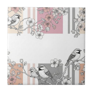 Elegante Floral de Listra de Pêssego (10)
