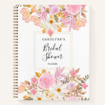 Elegante Floral em Aquarela Branco e Rosa