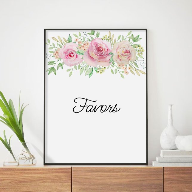 Elegante Floral Favora Poster (Criador carregado)