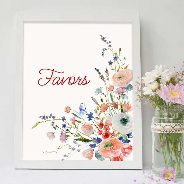 Elegante Floral Favora Poster (Criador carregado)