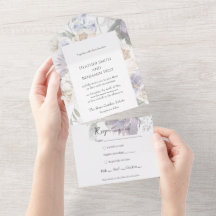 Elegante Floral Lavanda, Marfim e Azul All-in-One