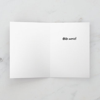 Elegante Floral Merci - Cartões de agradecimentos 