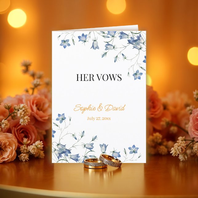 Elegante Floral O Cartão De Casamento De Vows (Criador carregado)