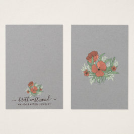 Elegante Floral Poppy Enarrando Colar Kraft