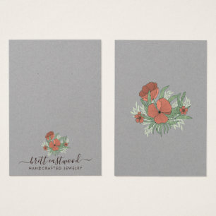 Elegante Floral Poppy Enarrando Colar Kraft