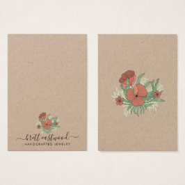 Elegante Floral Poppy Enarrando Colar Kraft