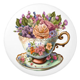Elegante Floral Teacup