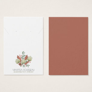 Elegante Floral Terracotta Earring Necklace