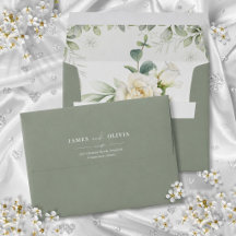 Elegante Floral Verde Safira