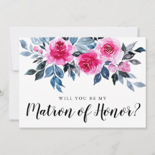 Elegante Floral Você Será Minha Carta De Honra?