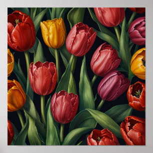 Elegante Floral Wall Art Poster
