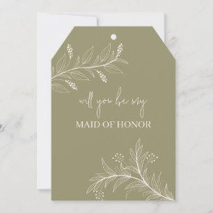 Elegante Floral "Will to be my Madrinha de casamen