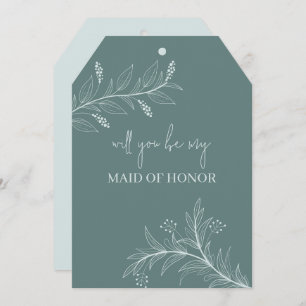 Elegante Floral "Will to be my Madrinha de casamen