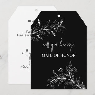 Elegante Floral "Will to be my Madrinha de casamen