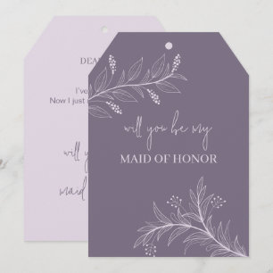 Elegante Floral "Will to be my Madrinha de casamen