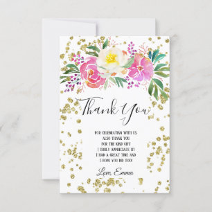 elegante, flores de primavera, cartões de agradec