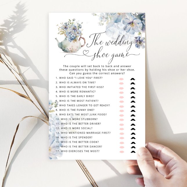 Elegante Flores Selvagens Azul O jogo do calçado d (Criador carregado)