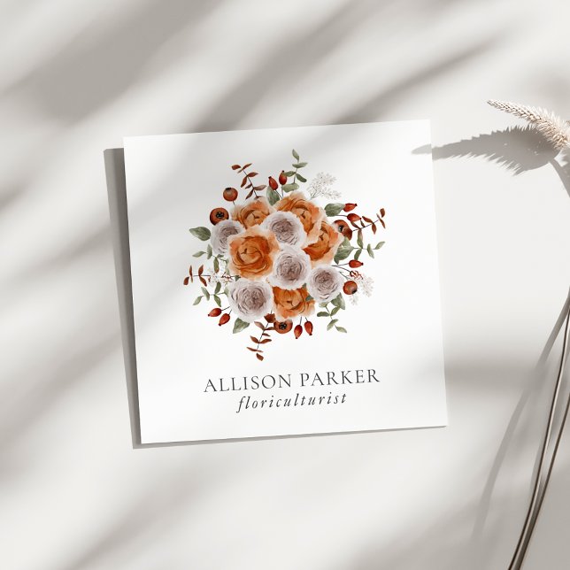 Elegante Florista Cartão de visita Floriculturista (Criador carregado)