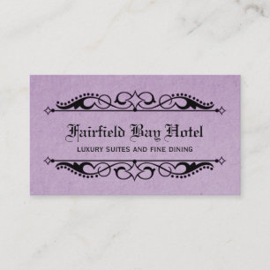 Elegante Flourish Cartão de visita, Lilac