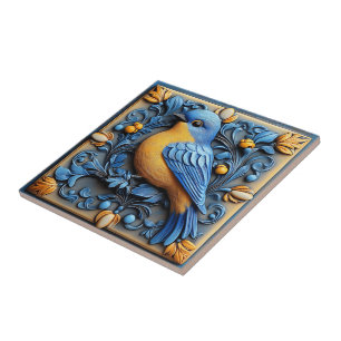 Elegante Fofo Tendência Vida Selvagem Floral Azul 