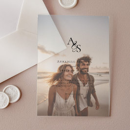 Elegante, Foto, Clássico, Monograma, Casamento