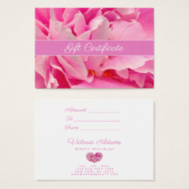 Elegante Foto Pink Peony | Certificado de Presente